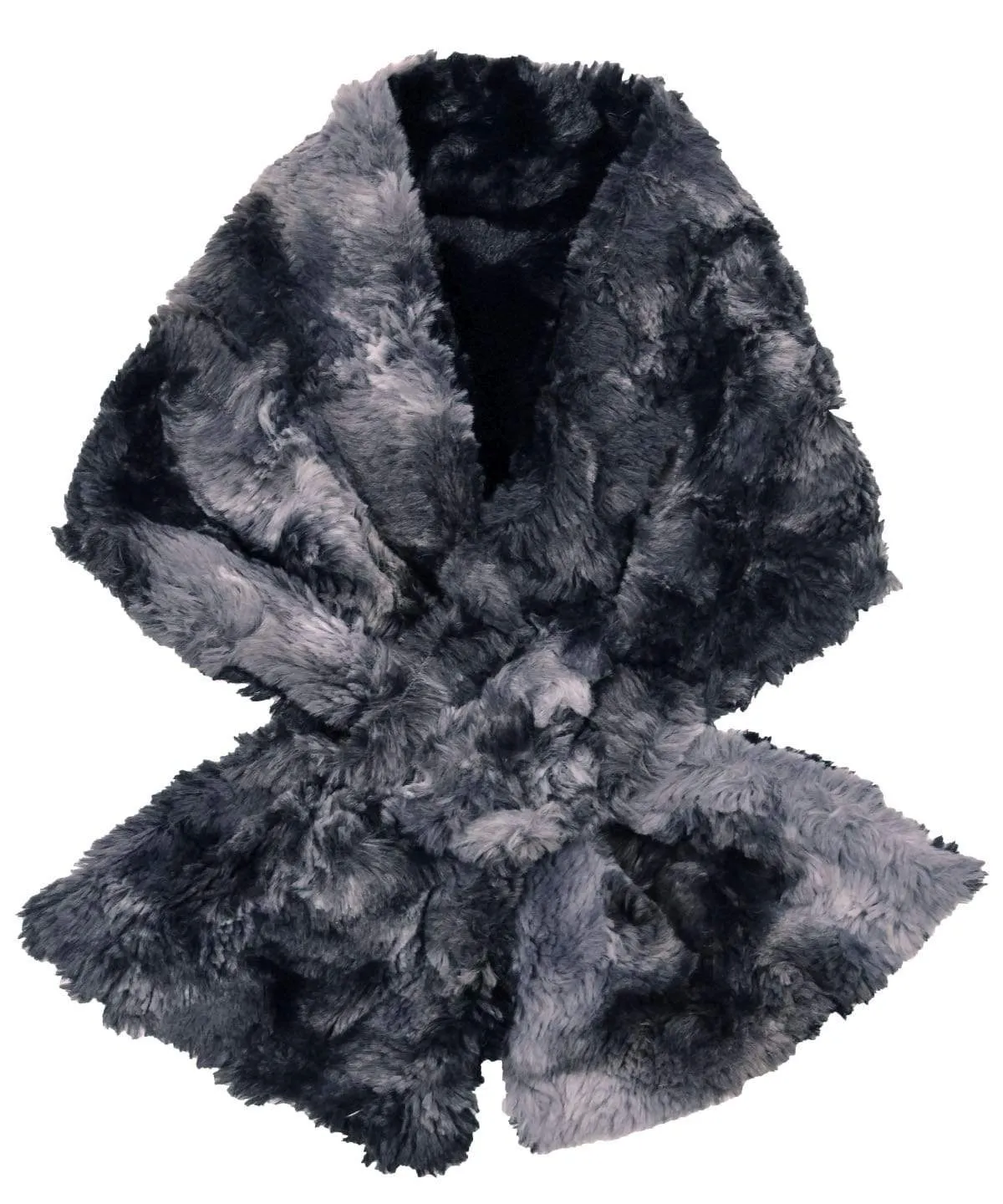 Pull-Thru Scarf - Luxury Faux Fur in Highland Skye