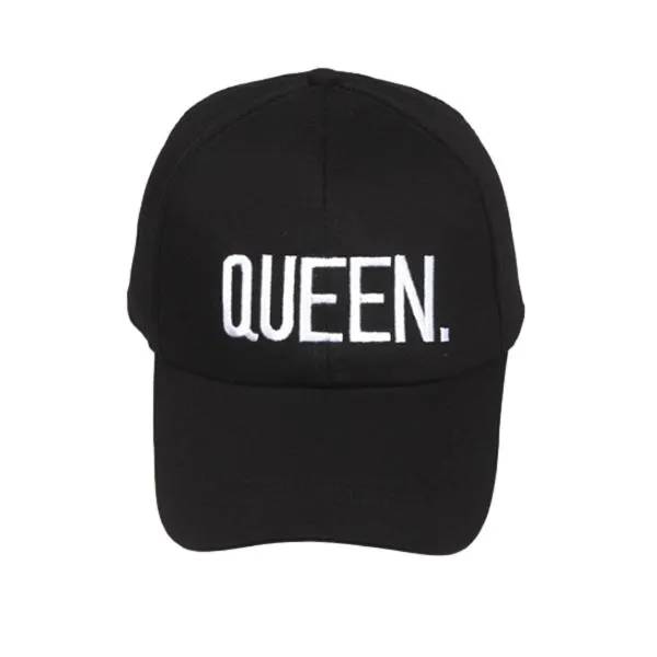 Queen Embroidery Black Adjustable Baseball Cap 女王刺繡黑色可調節棒球帽 KCHT2380