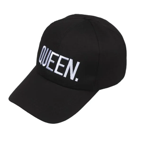 Queen Embroidery Black Adjustable Baseball Cap 女王刺繡黑色可調節棒球帽 KCHT2380