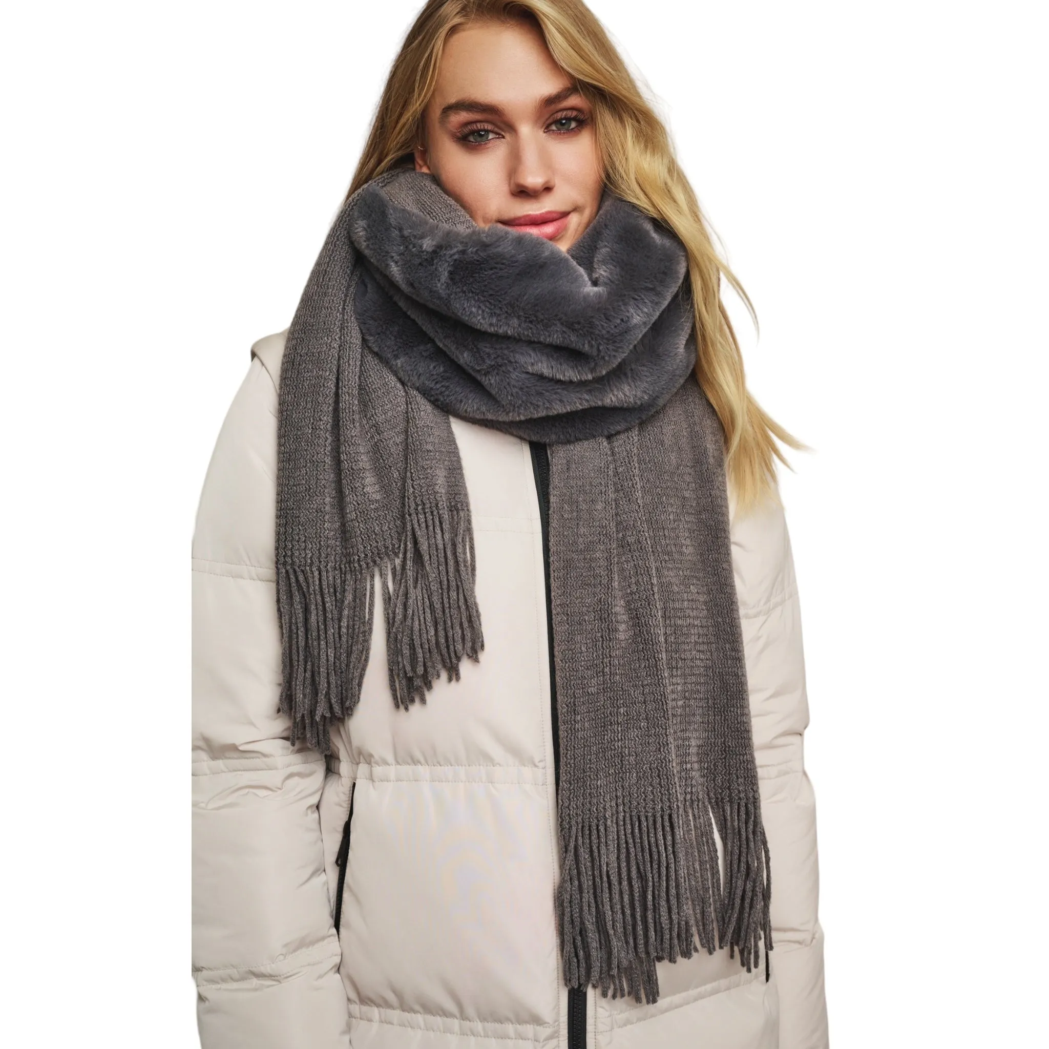 Rino & Pelle Vlien Scarf Graphite