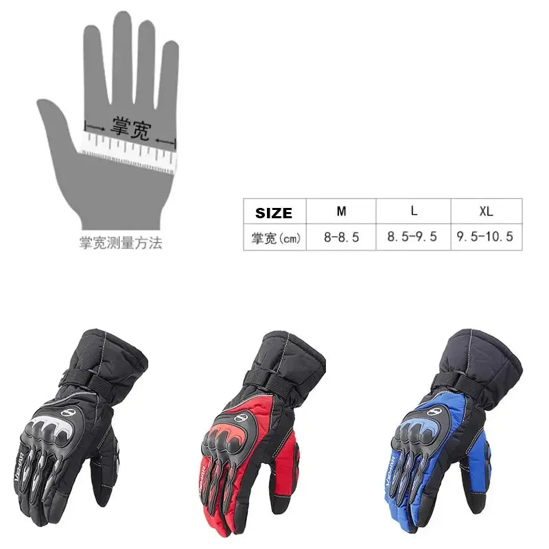 Sale New Motorcycle Gloves Winter Warm Waterproof Glove Outdoor Sport Ski Skate Gloves Motorbiker Motocross Racing Riding Bike