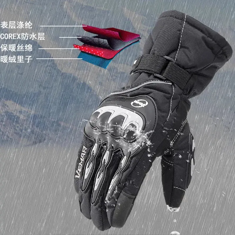 Sale New Motorcycle Gloves Winter Warm Waterproof Glove Outdoor Sport Ski Skate Gloves Motorbiker Motocross Racing Riding Bike