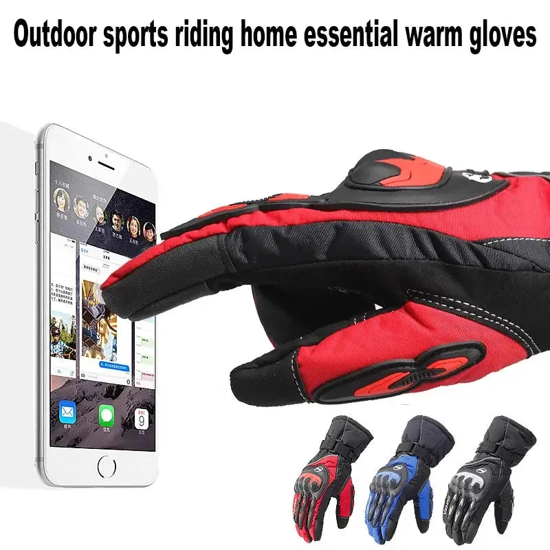 Sale New Motorcycle Gloves Winter Warm Waterproof Glove Outdoor Sport Ski Skate Gloves Motorbiker Motocross Racing Riding Bike