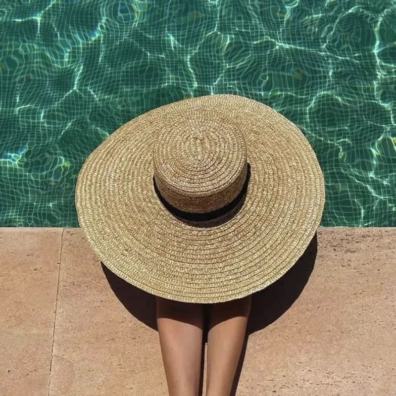 Straw Beach Hat With Big Brim