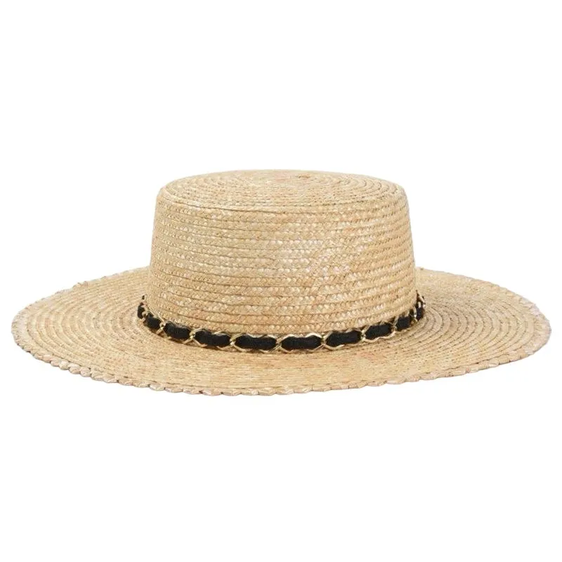 Straw Hat Natural with chain