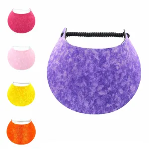 Suede Purple, Pinks, Orange, Yellow Print Foam Sun Visor