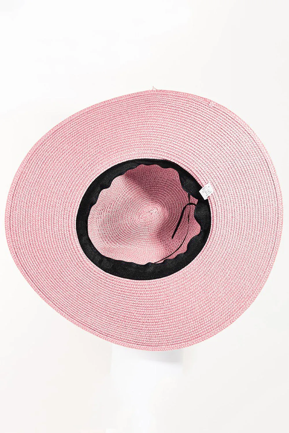 TEEK - Pink Fame Straw Braided Rope Strap Fedora Hat