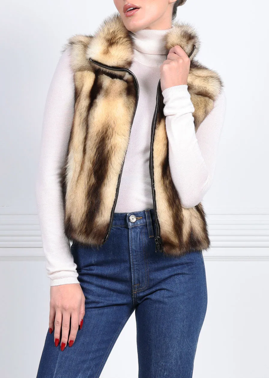 The Nina Storm Fitch Fur Vest