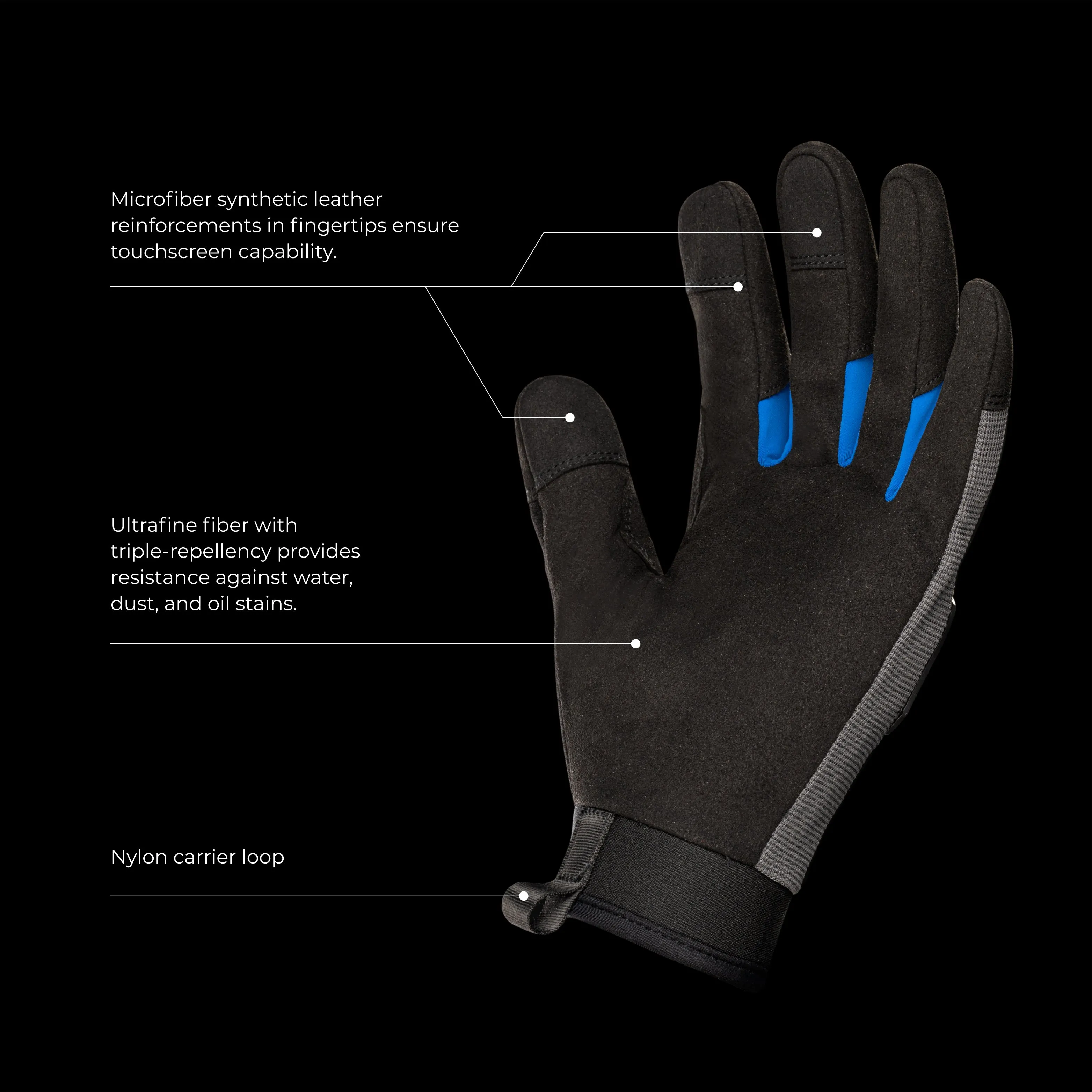 Thor Mechanic Gloves, Touch Screen, Utility Grip for Multi-Purpose Use