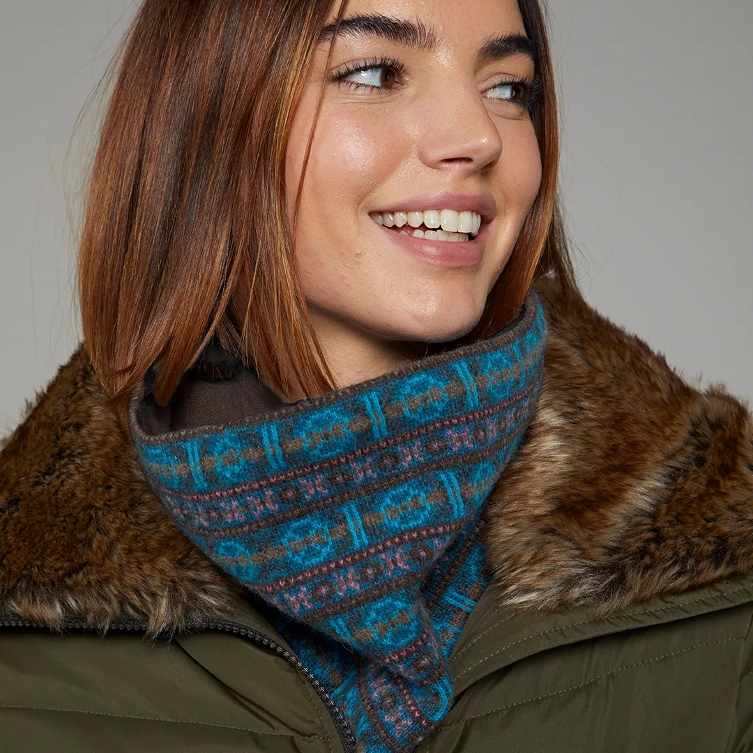 Toggi Exley Knitted Snood Teal & Mink