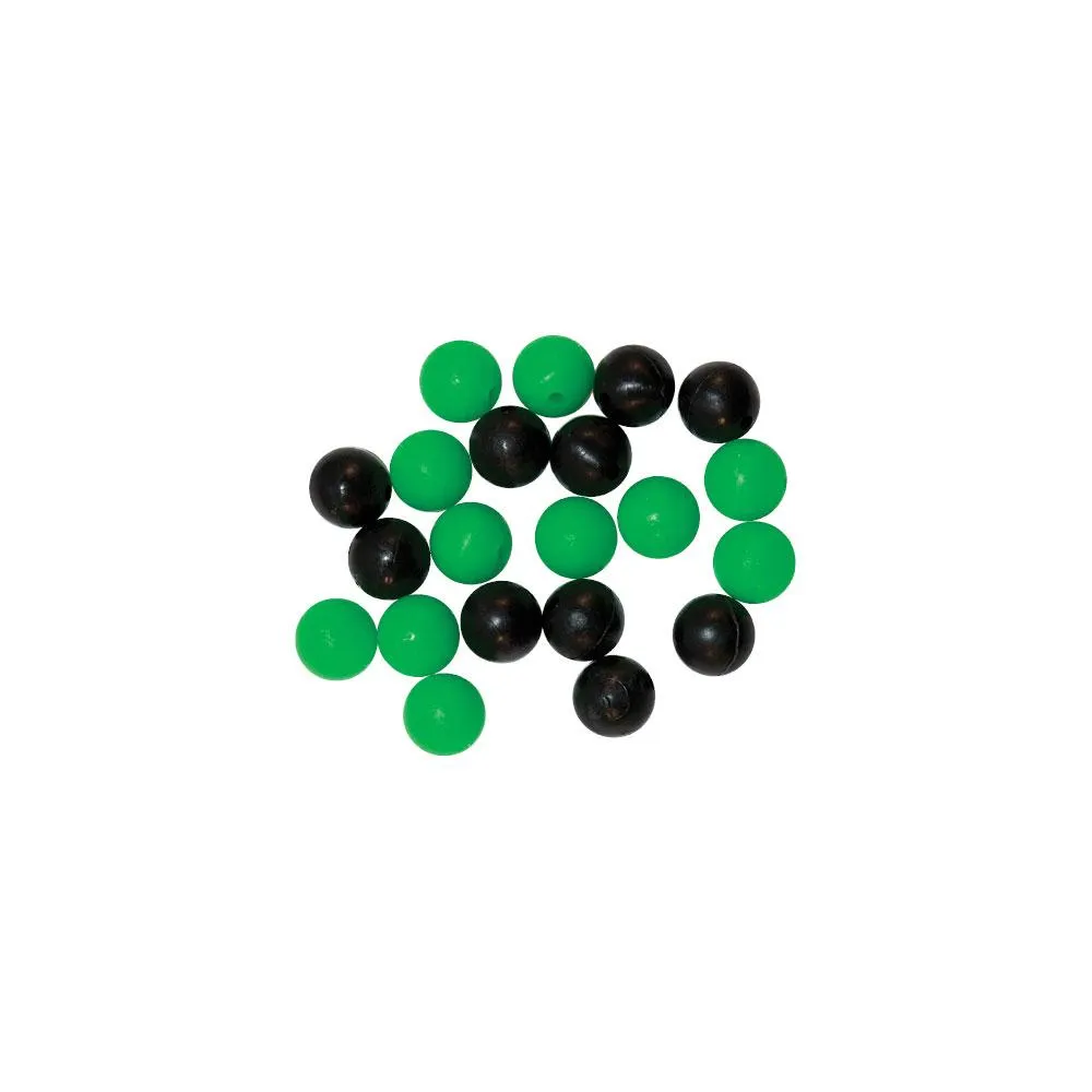 Tronix Round Black/Green Beads