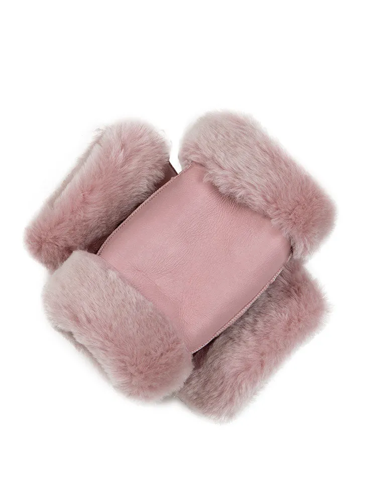 Women's Fingerless Sheepskin Mittens