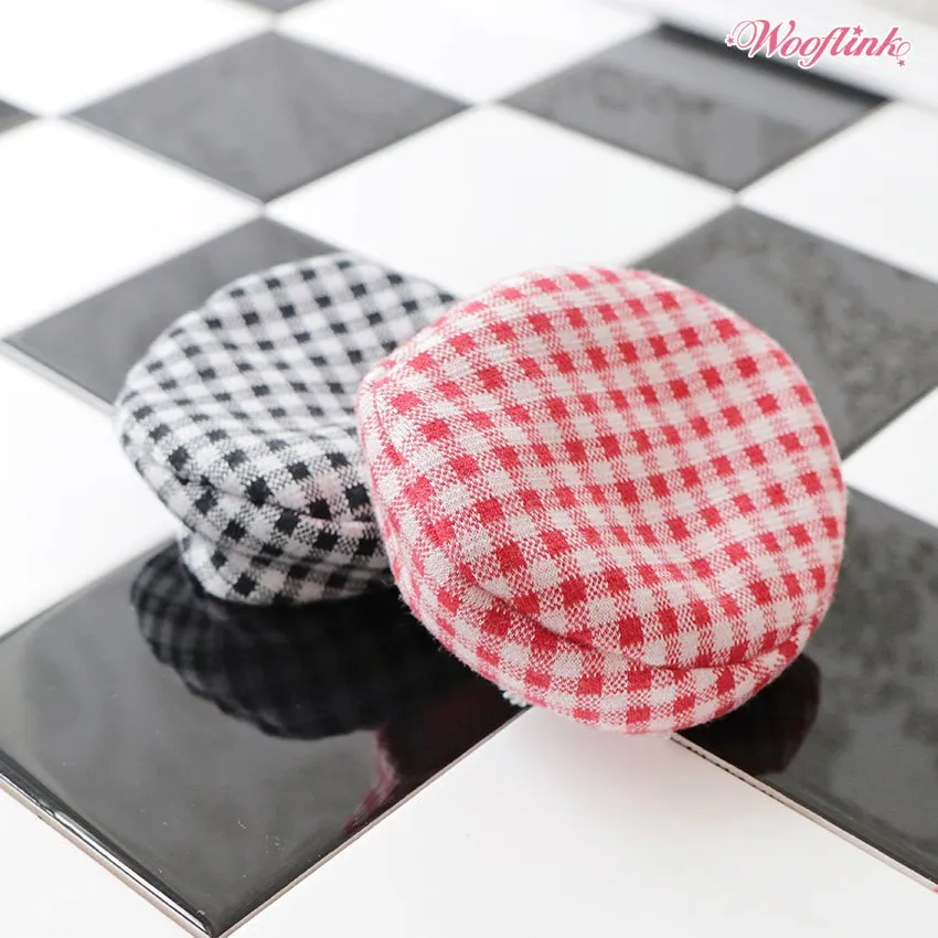 Wooflink Preppy Gingham Beret - Black