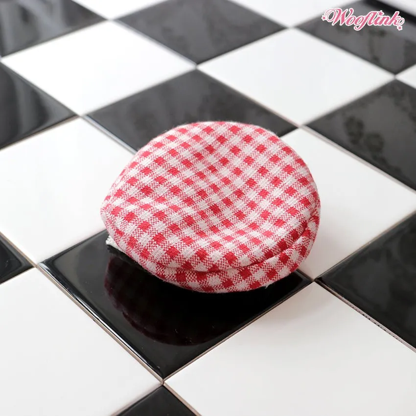 Wooflink Preppy Gingham Beret - Red