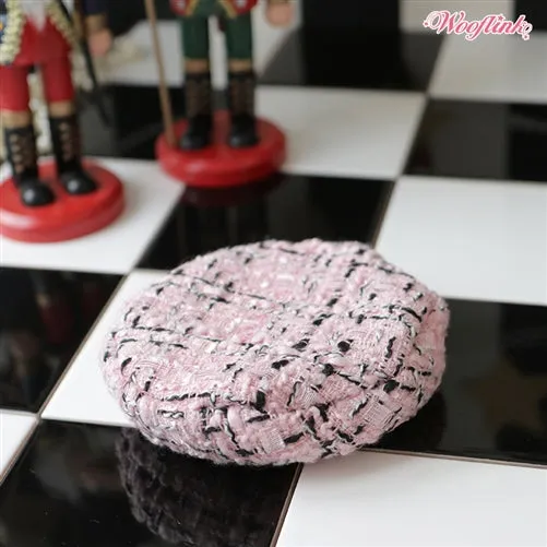 Wooflink Tweed Beret - Pink