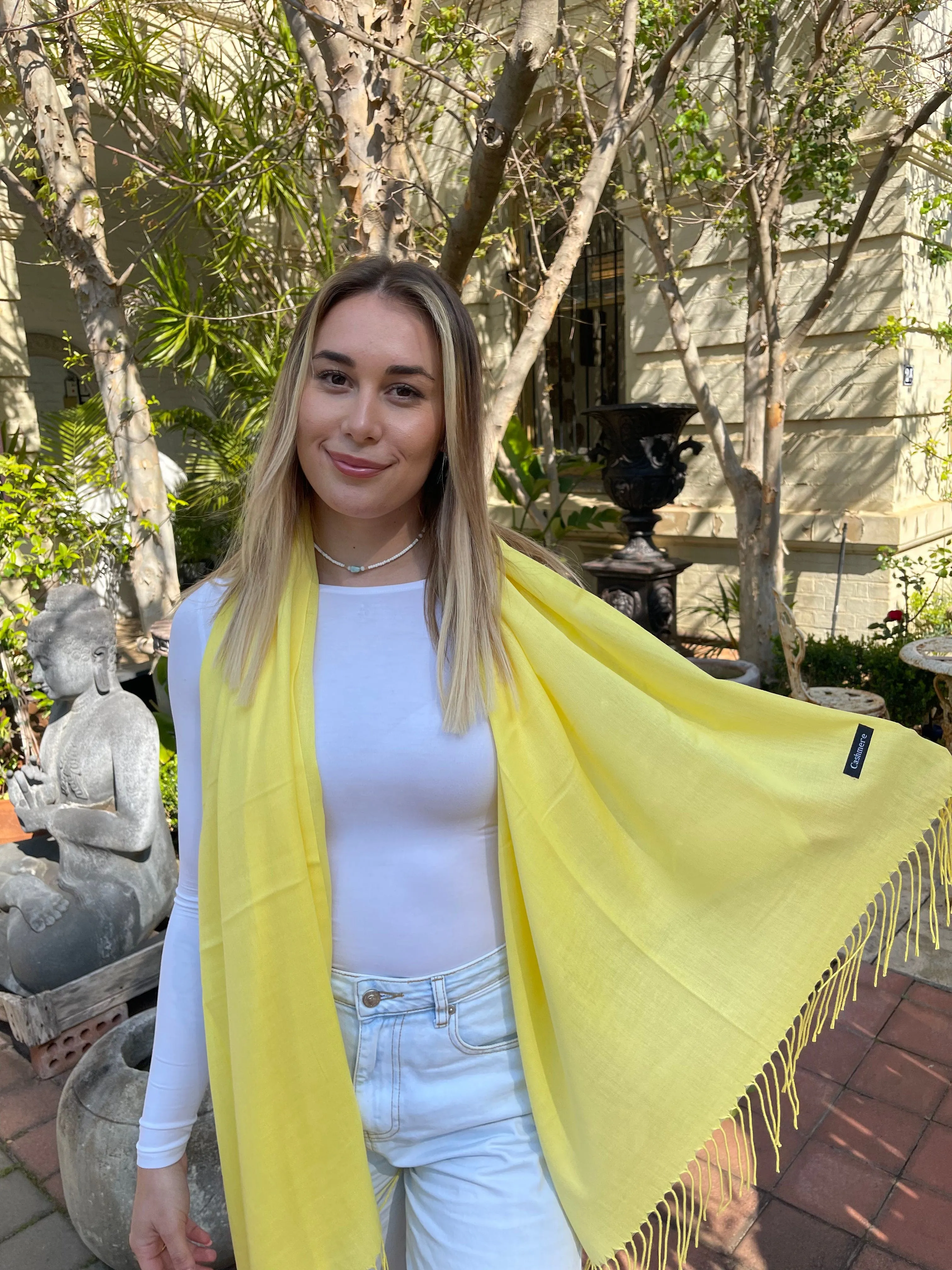 Yellow Pashmina Shawl - Lightweight